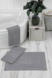 Mijölnir Orma - Grey Juego de alfombrillas de baño de 3 piezas